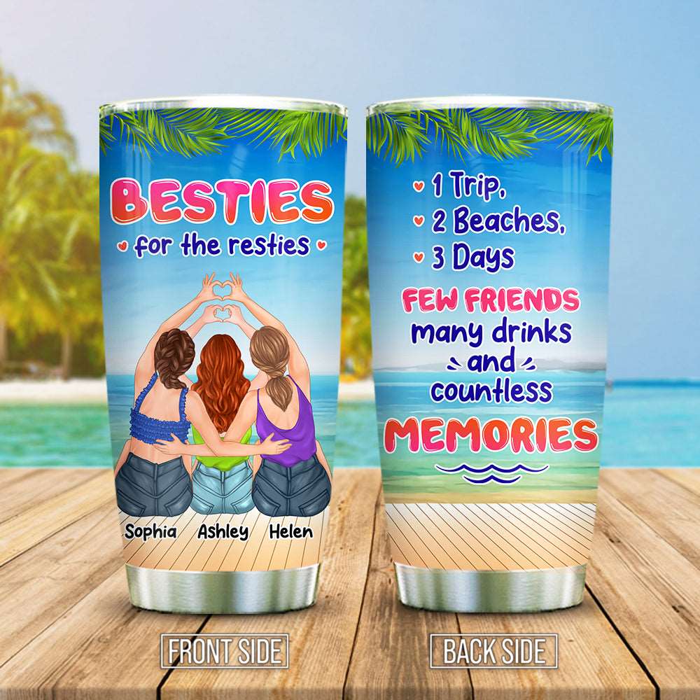 Personalized Besties For The Resties Gift For Beach Besties Tumbler