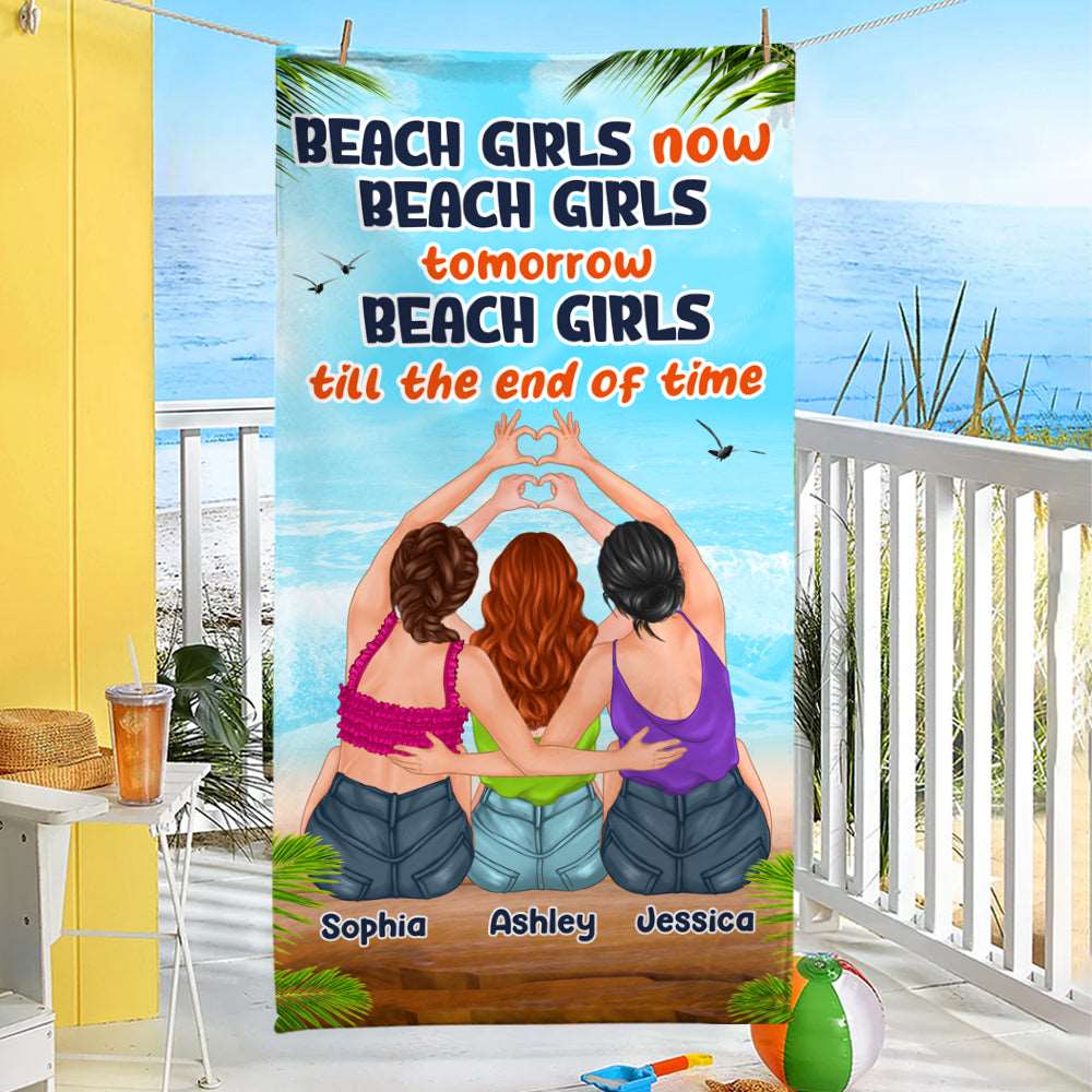 Personalized Beach Girls Now Beach Girls Tomorrow Beach Towel NtP230621002