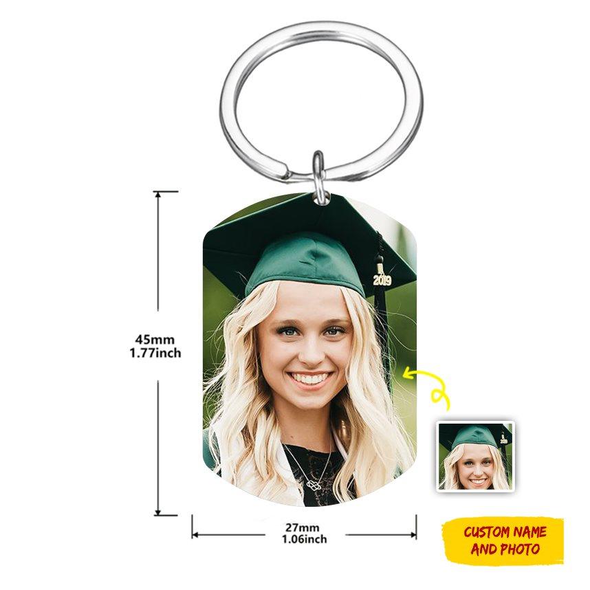 Be Confident Personalized Congratulations on Graduation Metal Keychain - Extrabily