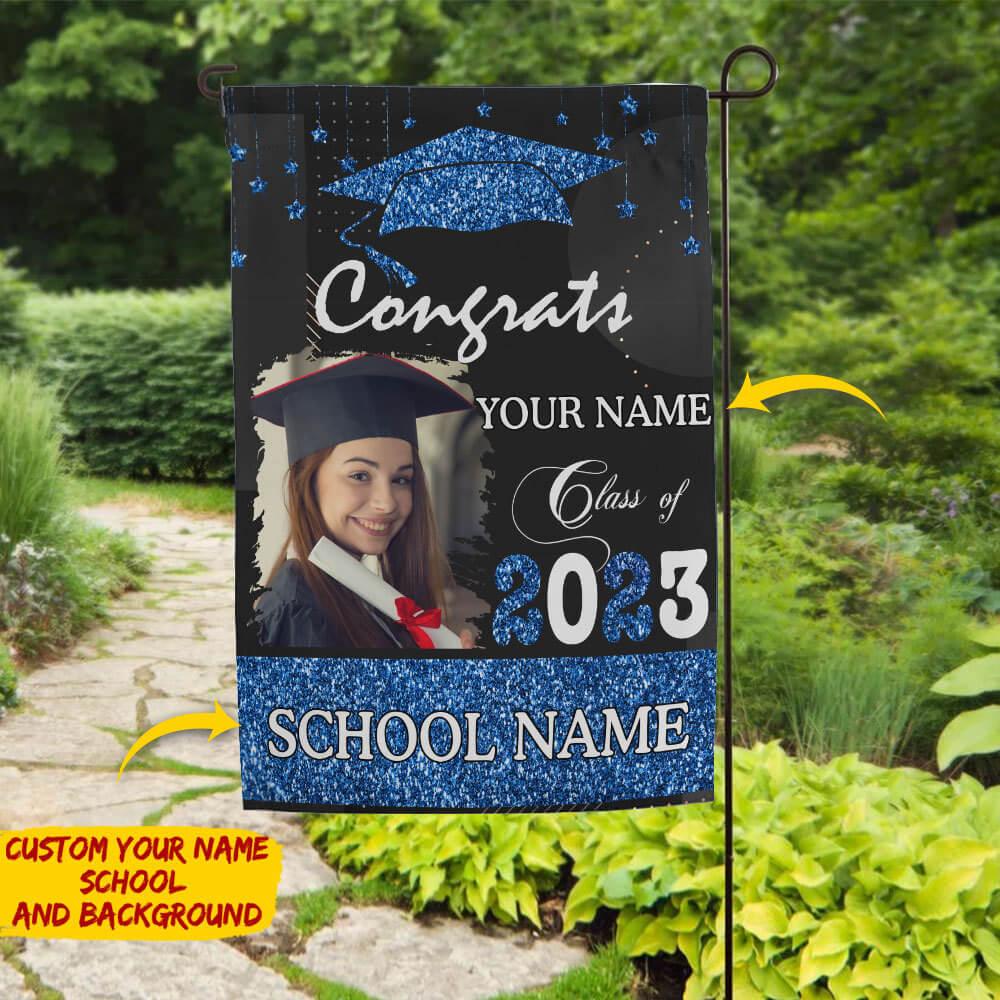 Best Gift Idea Graduation Class of 2023 Custom Name Garden Flag - Extrabily