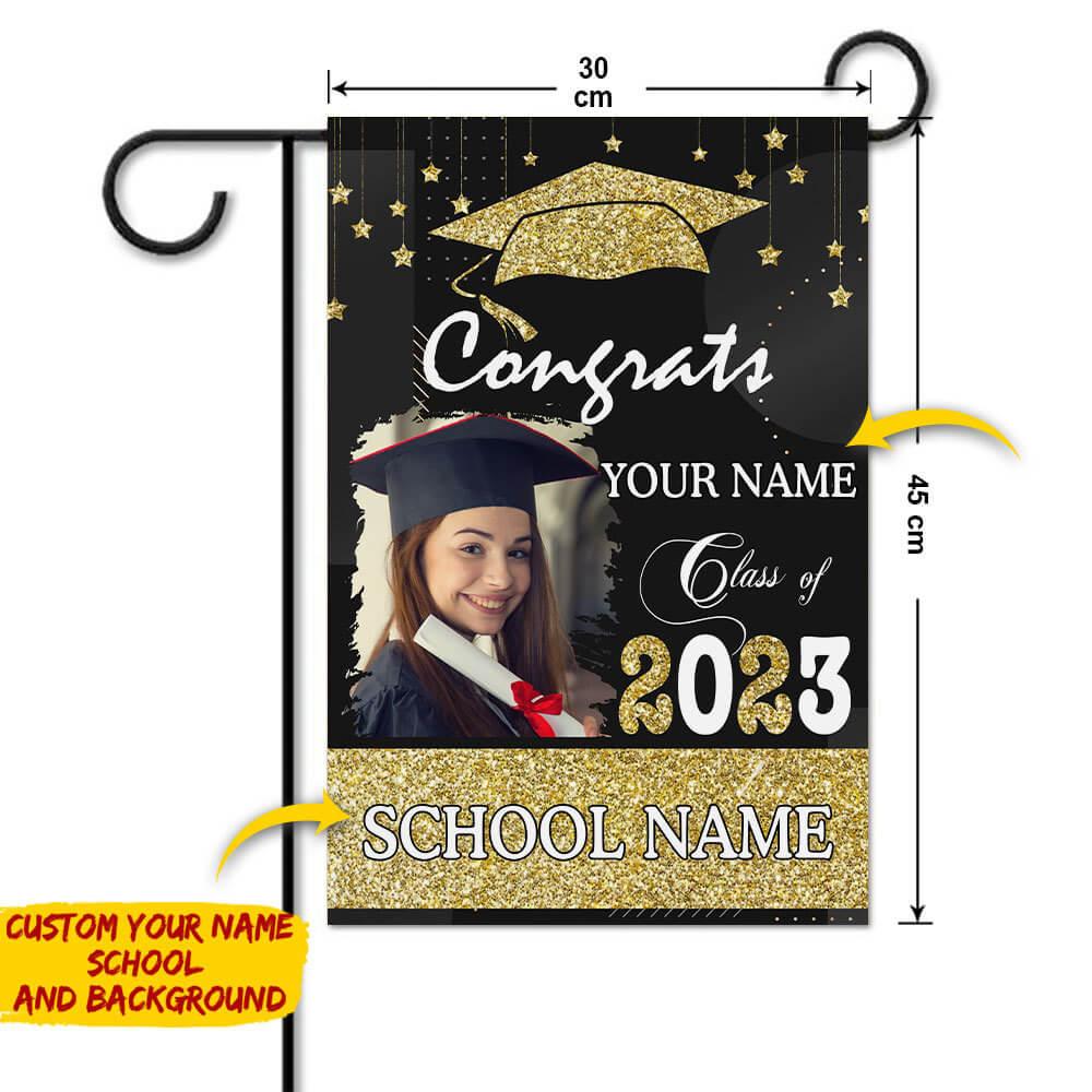 Best Gift Idea Graduation Class of 2023 Custom Name Garden Flag - Extrabily