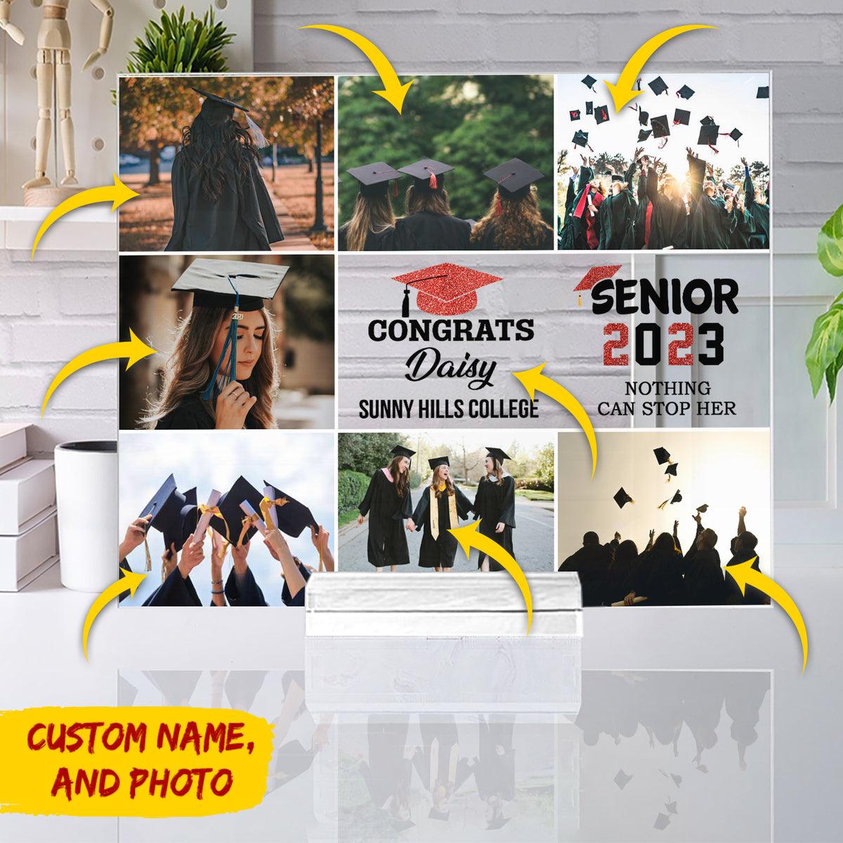 Congrats Customized Photo Graduation Acrylic Plaque and Stand ...