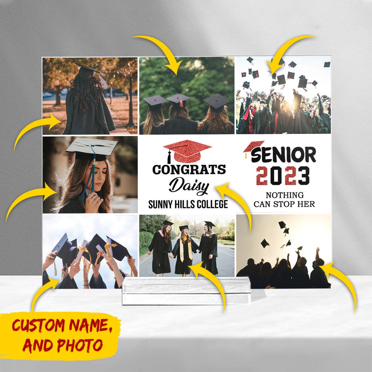 Congrats Customized Photo Graduation Acrylic Plaque and Stand ...