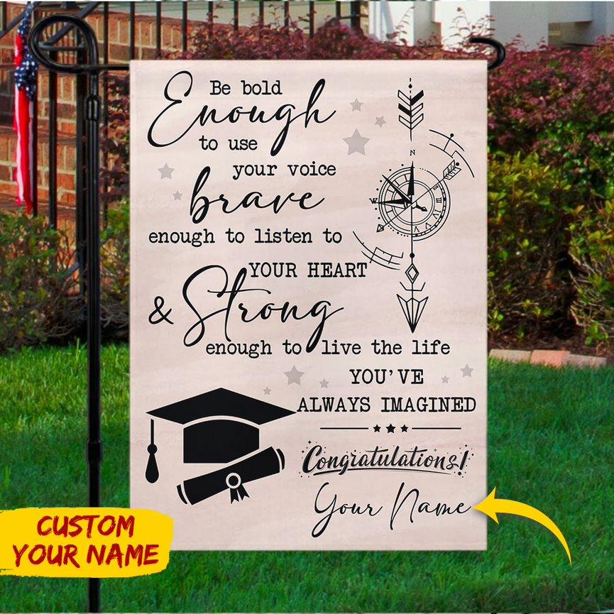 Congratulations Class of 2023 Custom Name Garden Flag, Graduation Gift - Extrabily
