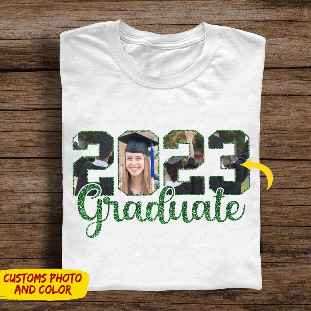 Congratulations On Your Graduation Class of 2023-Personalized Photo T-Shirt - Extrabily