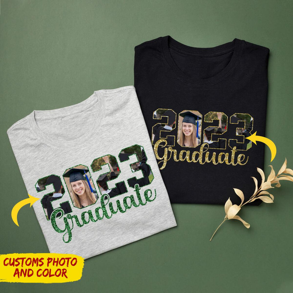 Congratulations On Your Graduation Class of 2023-Personalized Photo T-Shirt - Extrabily