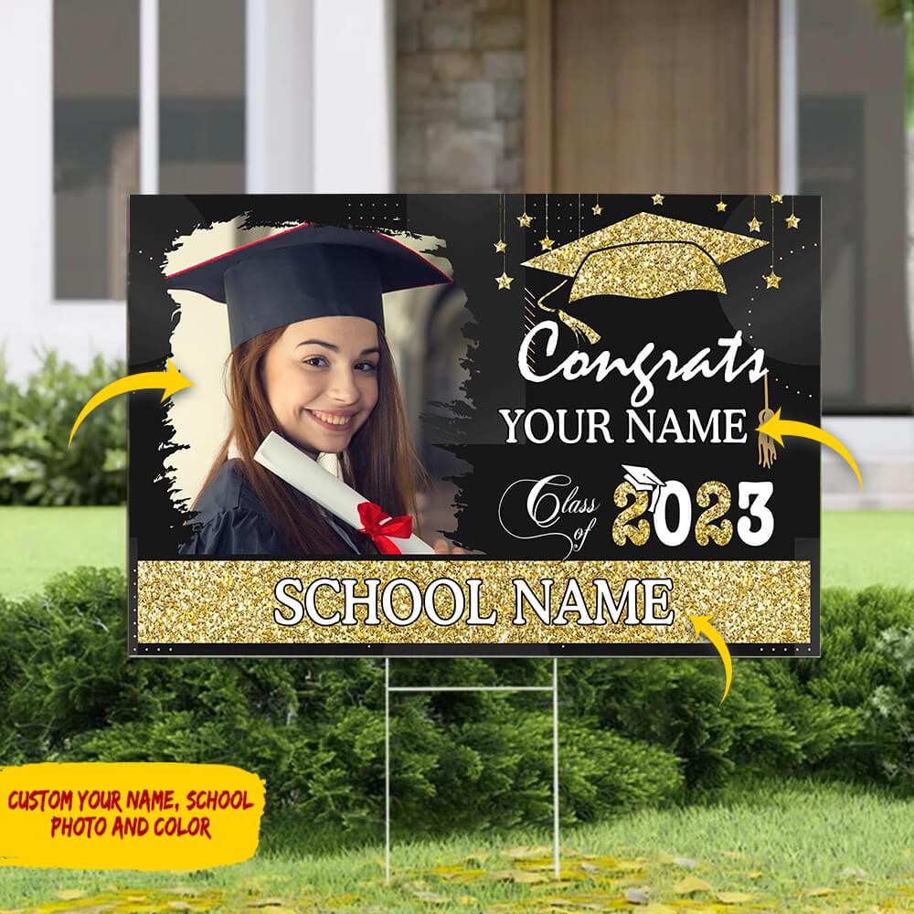 Graduation Sign Name Congratulations On Your Graduation-Personalized Name Yard Sign – Extrabily