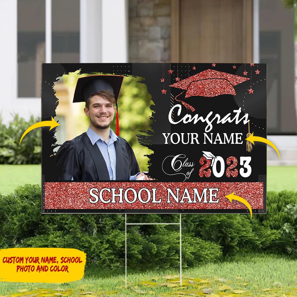 Congratulations On Your Graduation-Personalized Name Yard Sign – Extrabily