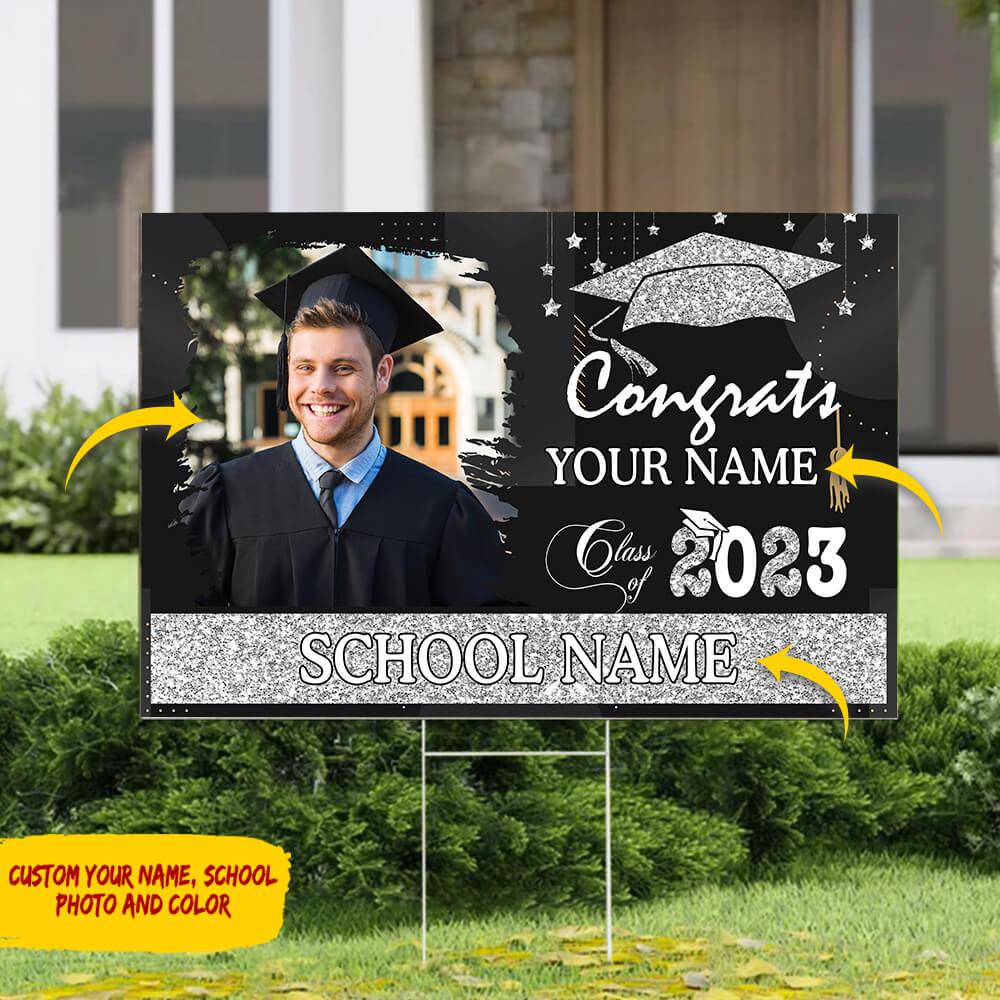 Congratulations On Your Graduation-Personalized Name Yard Sign – Extrabily