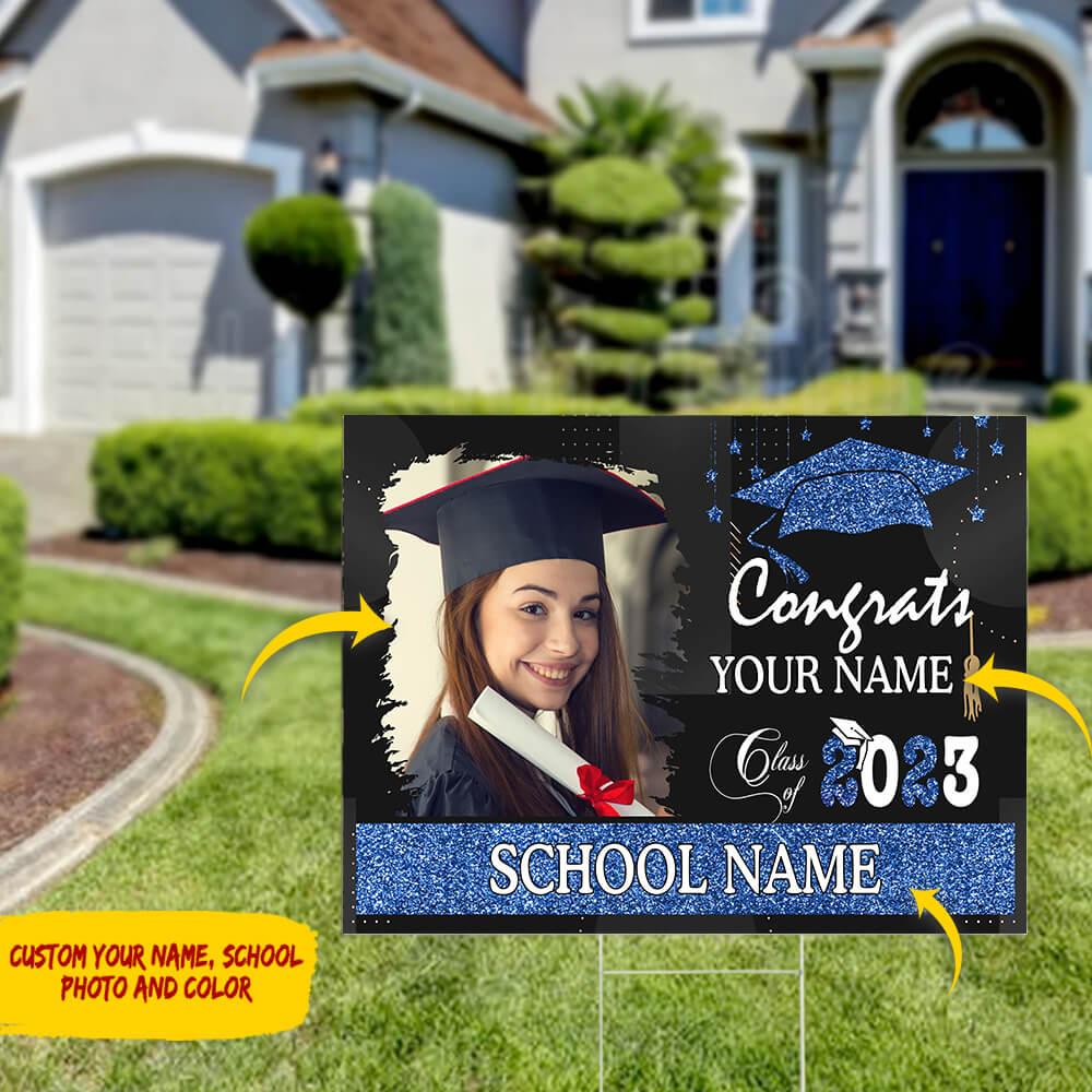 Congratulations On Your Graduation-Personalized Name Yard Sign - Extrabily