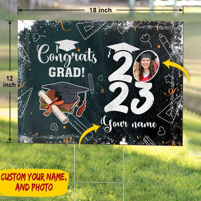 Congratulations On Your Graduation - Upload Image - Personalized Yard Sign - Extrabily