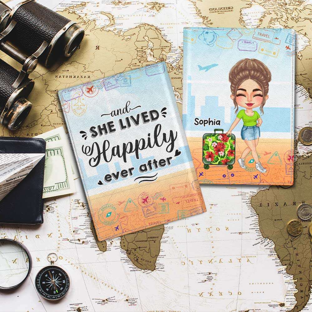 Personalized Just A Girl Who Loves Traveling Passport Holder