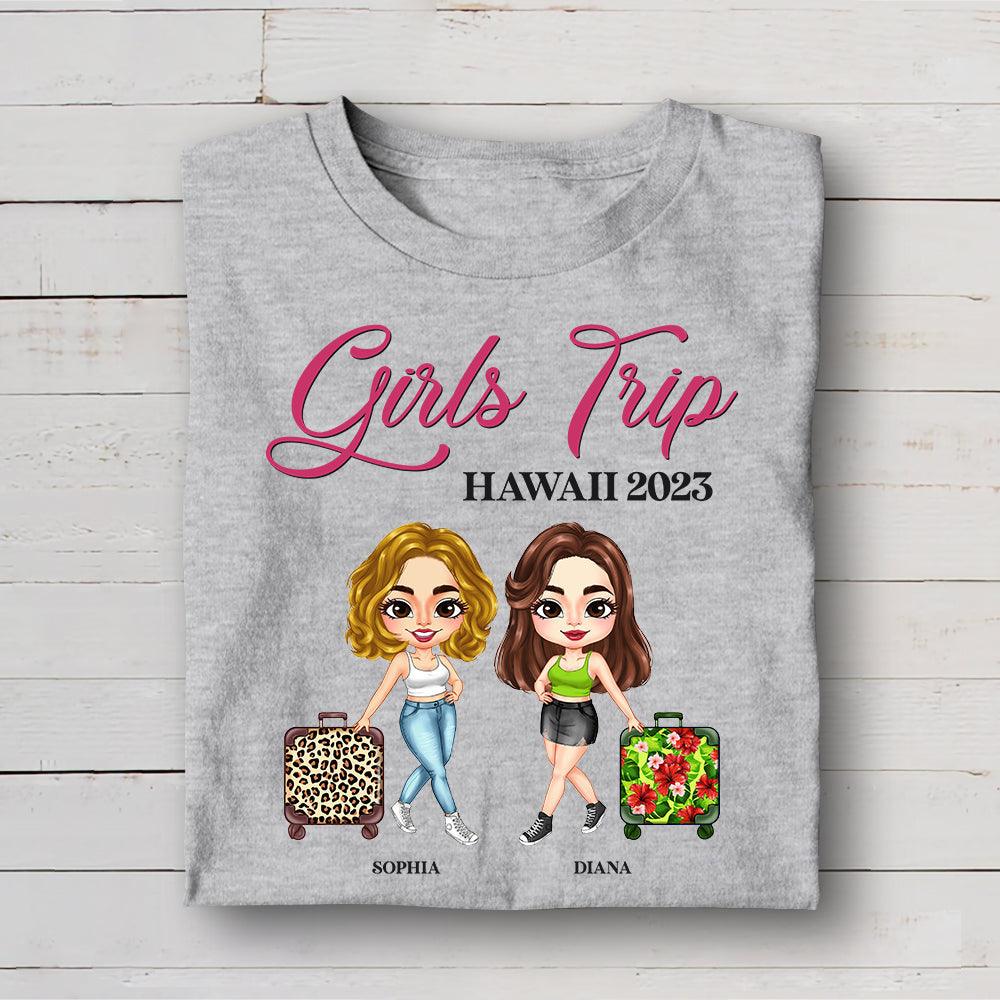 Personalized Girls Trip T Shirt Gift For Traveling Friends - Extrabily