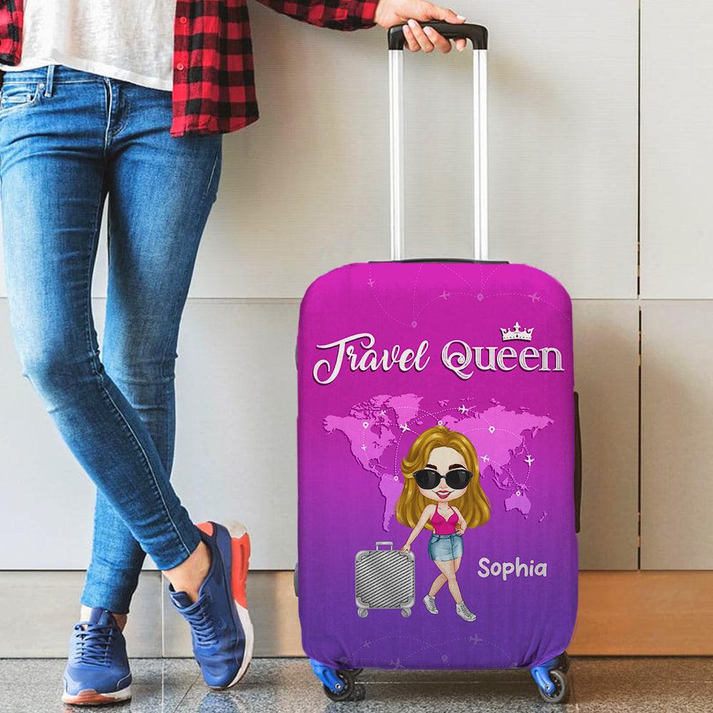 Personalized Vacation Is Calling And I Must Go Luggage Cover , Gift For Her - Extrabily