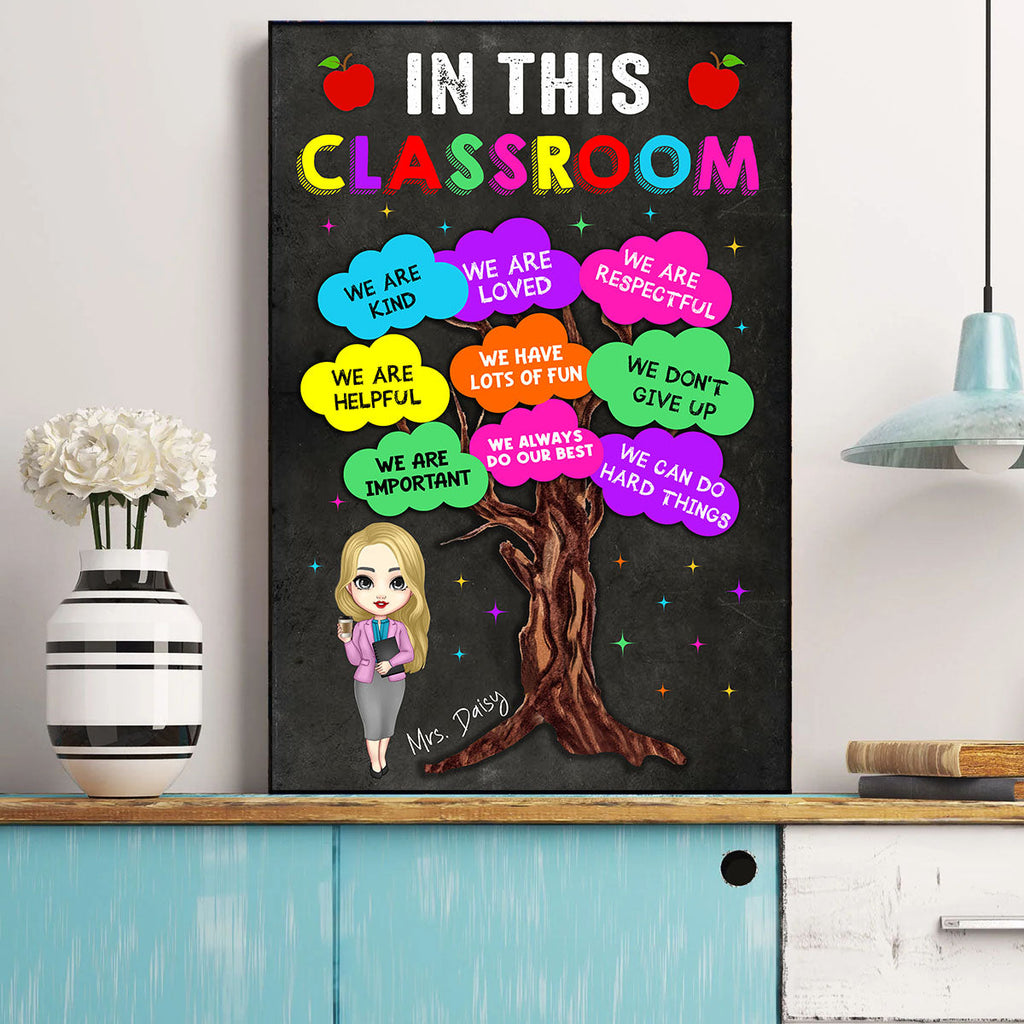 In This Classroom We Are Loved Poster/Canvas, DIY Class Decor CustomCat